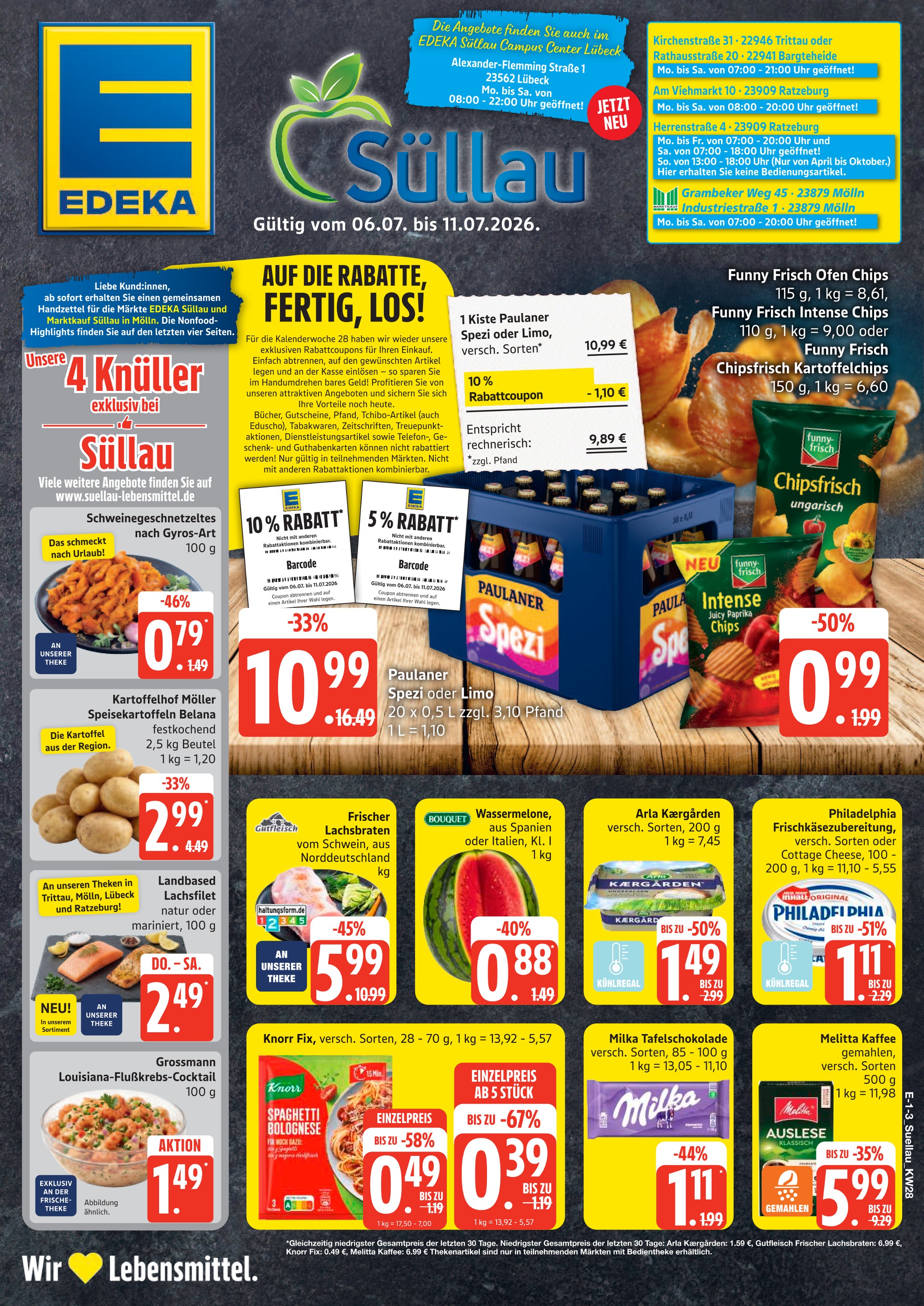 EDEKA Prospekt für Lasbek: Top Angebote, 31 Seiten, 06.07.2026 - 11.07.2026
